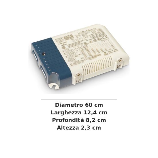 Ideal lux fly alimentatore dimmerabile 1-10v 60w 1400ma per plafoniere 60cm