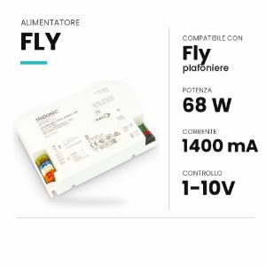 Ideal lux fly alimentatore dimmerabile 1-10v 68w 1400ma per plafoniere 90cm