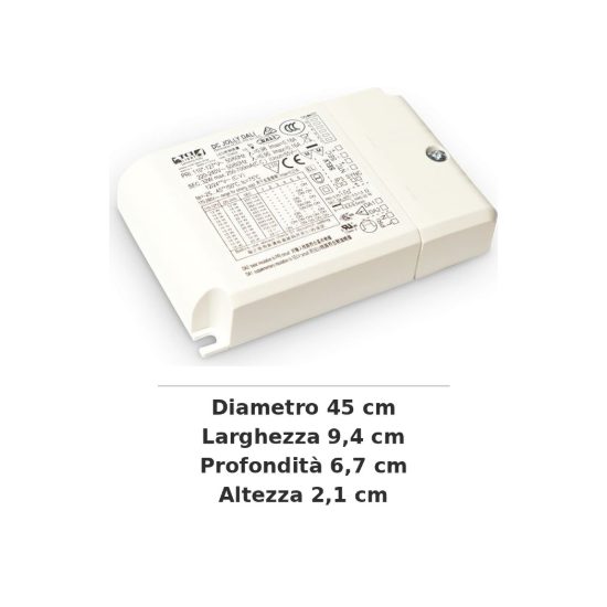 Ideal lux fly alimentatore dimmerabile dali/push 38w 700ma per plafoniere 45cm