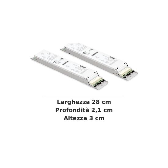 Ideal lux fluo kit alimentatori dali/push 500+350ma per lampade a doppia emissione 120cm