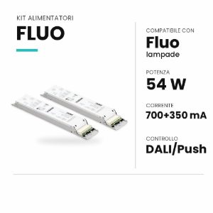 Ideal lux fluo kit alimentatori dali/push 700+350ma per lampade a doppia emissione 180cm