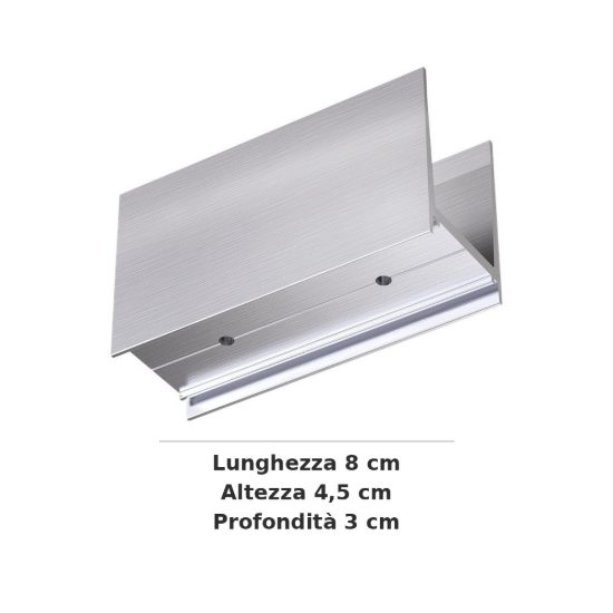 Ideal lux steel giunto lineare 8cm per sistema lineare acciaio