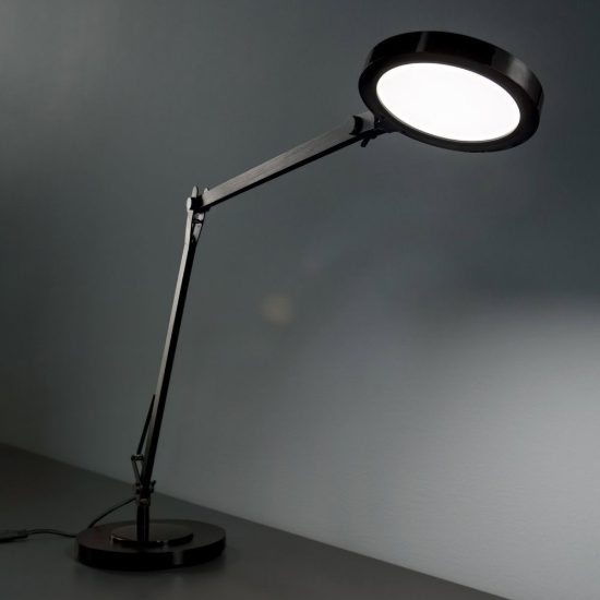 Ideal lux futura lampada da scrivania led 12,5w 4000k dimmerabile 65,5cm per ufficio bianca