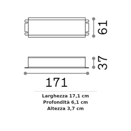 Ideal lux alimentatore da esterno 24v 40w ip67 on-off