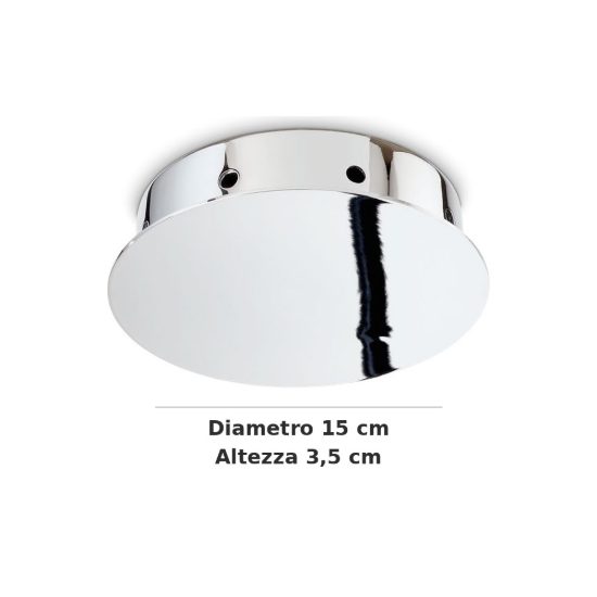 Ideal lux rosone magnetico a 8 luci 15cm cromo