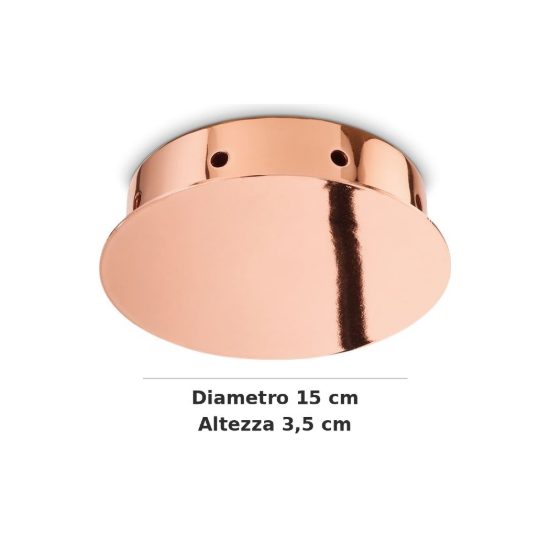 Ideal lux rosone magnetico a 8 luci 15cm rame