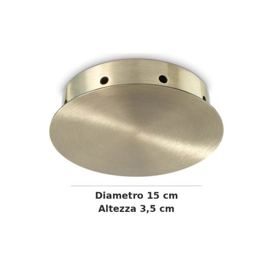 Ideal lux rosone magnetico a 8 luci 15cm ottone