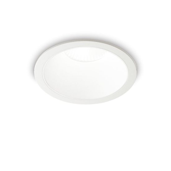 Ideal lux game faretto da incasso per cartongesso led 20w 3000k foro 11cm rotondo bianco