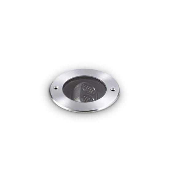 Ideal lux taurus faretto da incasso da esterno pavimento led 6w 3000k 17,5cm rotondo acciaio