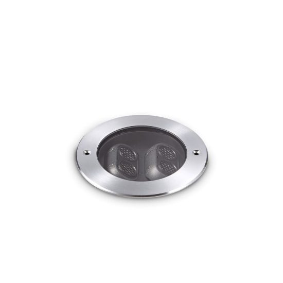 Ideal lux taurus faretto da incasso da esterno pavimento led 11w 3000k 17,5cm rotondo acciaio