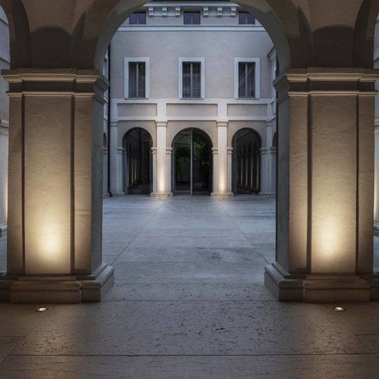 Ideal lux taurus faretto da incasso da esterno pavimento led 14w 3000k 25,5cm rotondo acciaio