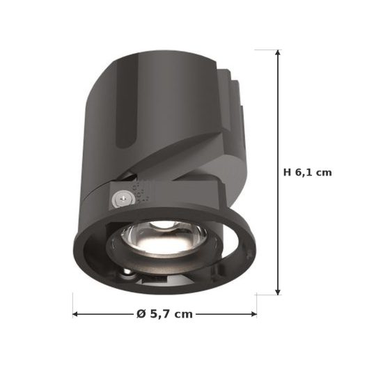 Ideal lux bento sorgente led orientabile per faretti da incasso 9w 3000k 5,7cm nero