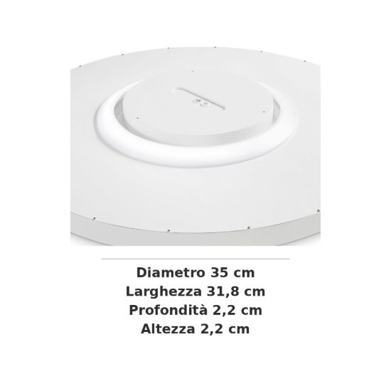 Ideal lux fly modulo led lineare a luce indiretta 11w 3000k per plafoniere 35 e 45cm bianco