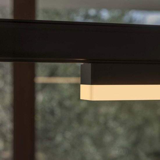 Ideal lux display lineare per binario trifase led 40w 3000k 112,5cm fascio largo nero