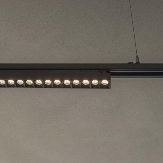 Ideal lux display lineare per binario trifase led 14w 3000k 53,5cm fascio stretto nero