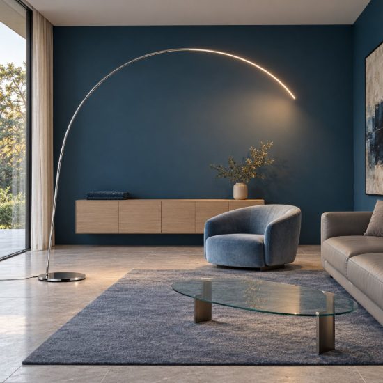 Ideal lux dorsale lampada da terra ad arco e27 228cm per soggiorno moderna cromo