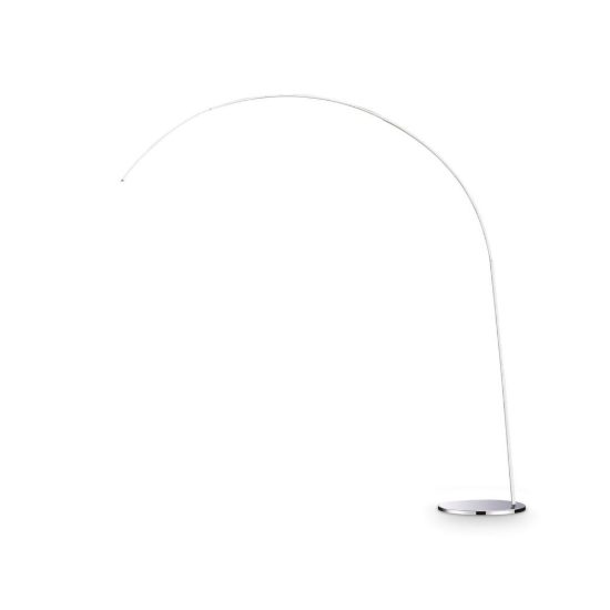 Ideal lux dorsale lampada da terra ad arco e27 228cm per soggiorno moderna cromo