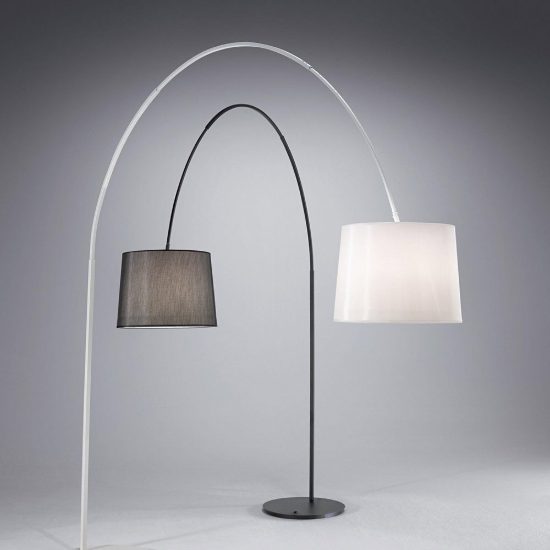 Ideal lux dorsale lampada da terra ad arco e27 228cm per soggiorno moderna cromo