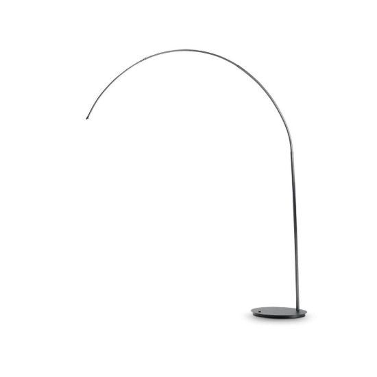 Ideal lux dorsale piantana ad arco e27 228cm per soggiorno moderna nera