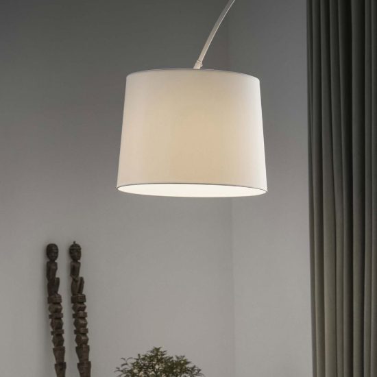 Ideal lux dorsale piantana ad arco e27 228cm per soggiorno moderna nera