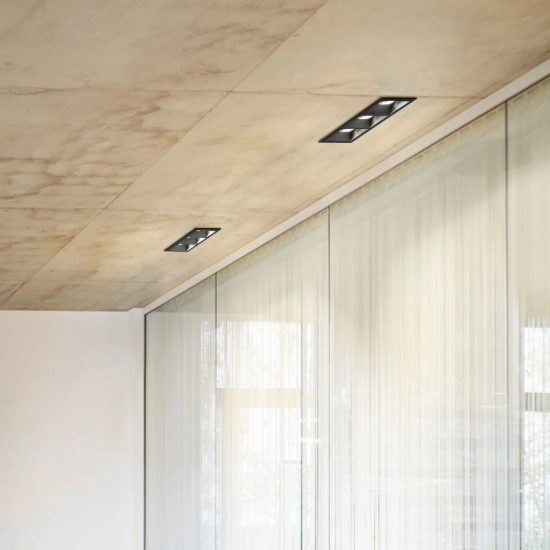 Ideal lux bento cornice tonda singola per faretti da incasso nera