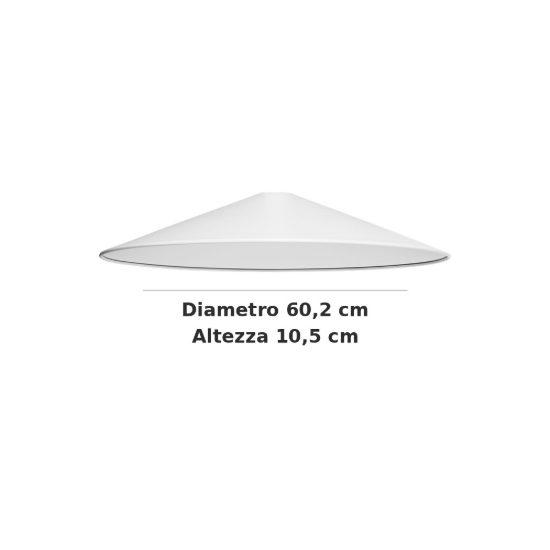 Ideal lux mix up paralume conico grande bianco