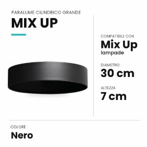 Ideal lux mix up paralume cilindrico grande nero