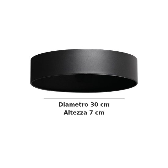 Ideal lux mix up paralume cilindrico grande nero