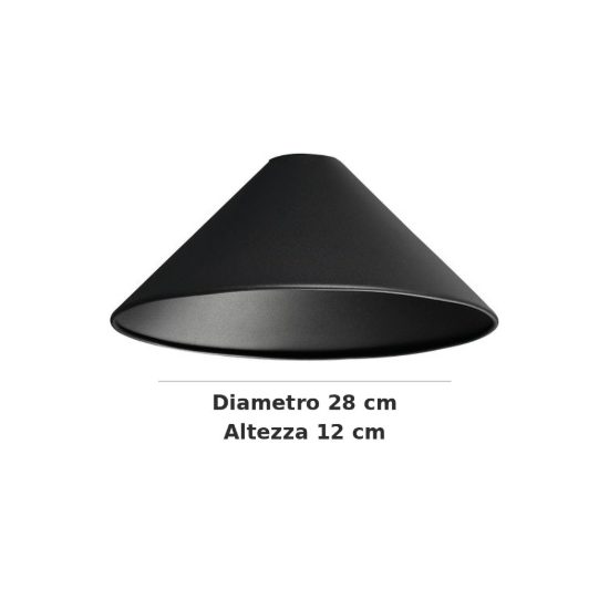 Ideal lux mix up paralume conico piccolo nero