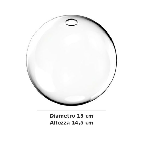 Ideal lux mapa sfera in vetro trasparente 15cm per sospensioni modulari