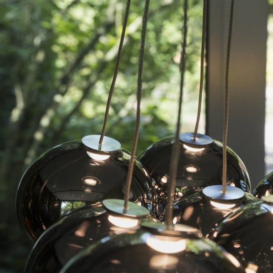 Ideal lux mapa sfera in vetro trasparente 10cm per sospensioni modulari