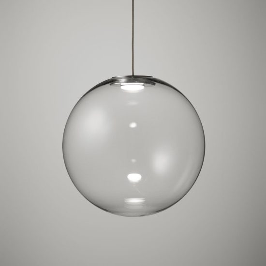 Ideal lux mapa sfera in vetro trasparente 10cm per sospensioni modulari