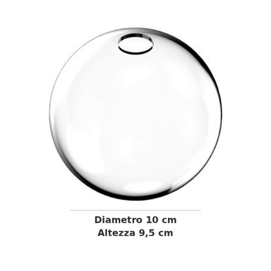 Ideal lux mapa sfera in vetro trasparente 10cm per sospensioni modulari