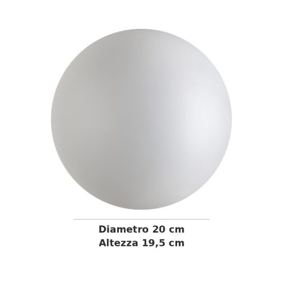 Ideal lux mapa sfera in vetro satinato 20cm per sospensioni modulari