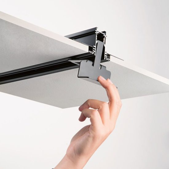 Ideal lux ego attrezzo di montaggio per binario da incasso nero