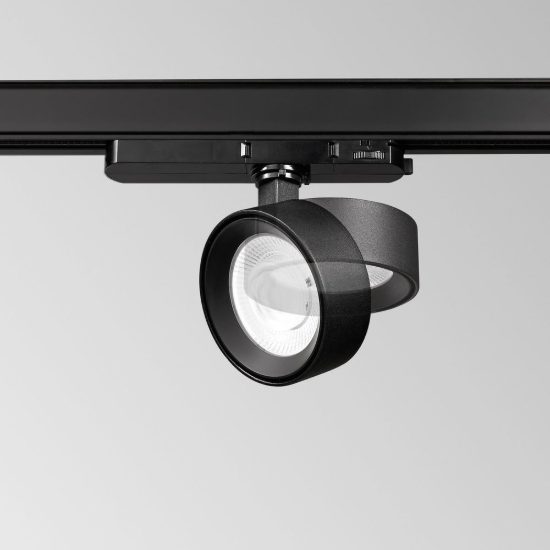 Ideal lux pov faretto per binario trifase orientabile led 22w 3000k rotondo moderno bianco