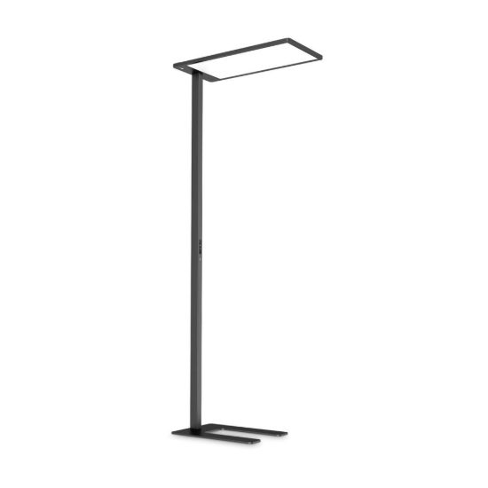Ideal lux comfort-1 lampada da terra led 76w 3000k con sensori 195cm per ufficio moderna nera