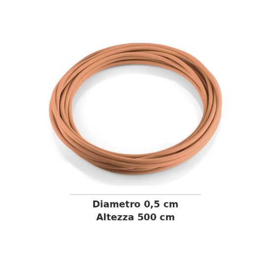 Ideal lux cavo in tessuto 5m rame