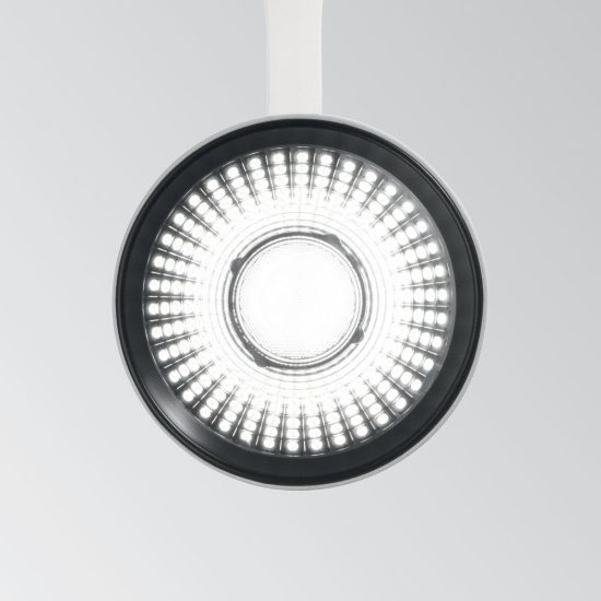 Ideal lux fox faretto per binario trifase orientabile led 25w 3000k 1-10v cilindrico nero