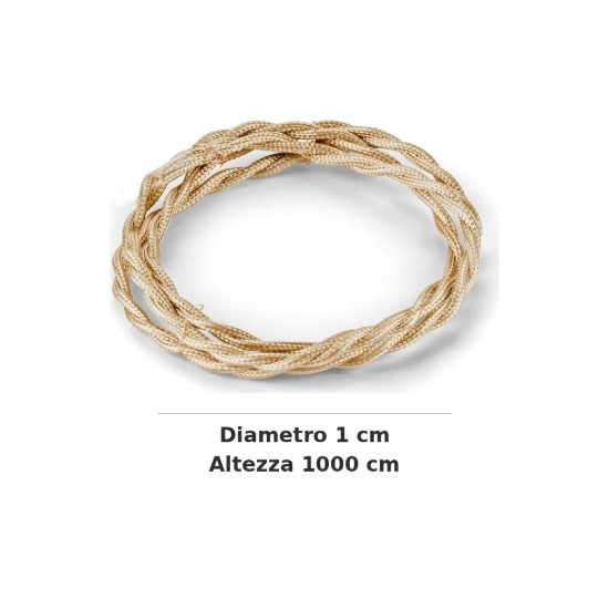 Ideal lux cavo in tessuto intrecciato 10m ottone