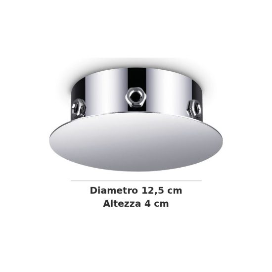 Ideal lux rosone magnetico a 6 luci 12,5cm cromo