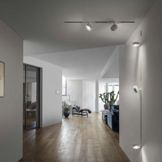 Ideal lux ego faretto piatto per binario 48v orientabile led 9w 3000k 1-10v bianco