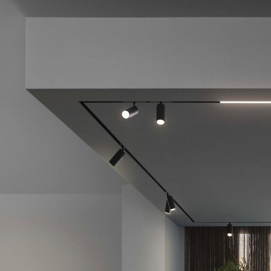 Ideal lux ego faretto per binario 48v orientabile led 19w 3000k nero