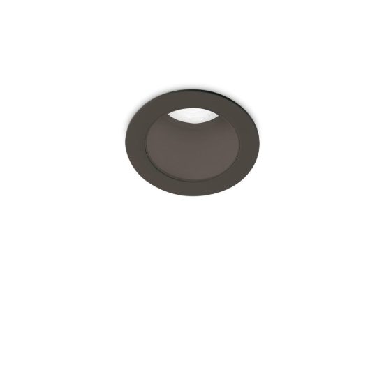 Ideal lux quark faretto da incasso per cartongesso 3w 3000k foro 2,5cm rotondo nero