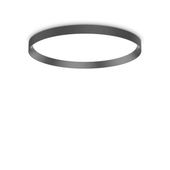 Ideal lux fly plafoniera led 53w 4000k 60cm per soggiorno moderna nera