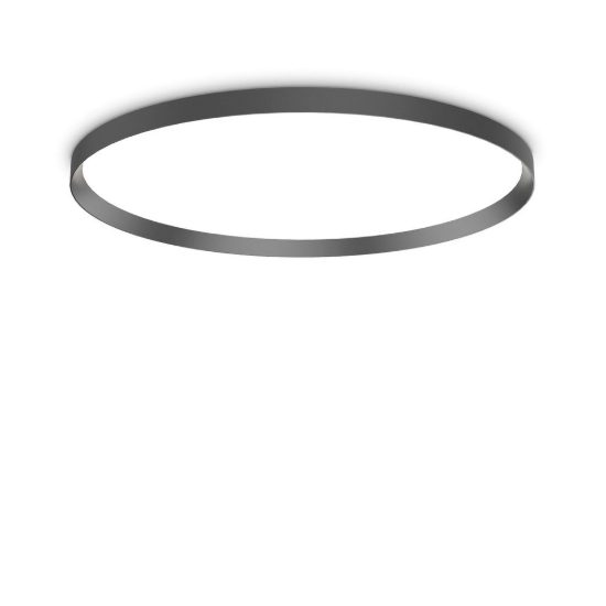 Ideal lux fly plafoniera led 68w 3000k 90cm per soggiorno moderna nera