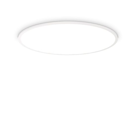 Ideal lux fly slim plafoniera led 68w 3000k 90cm per soggiorno moderna bianca