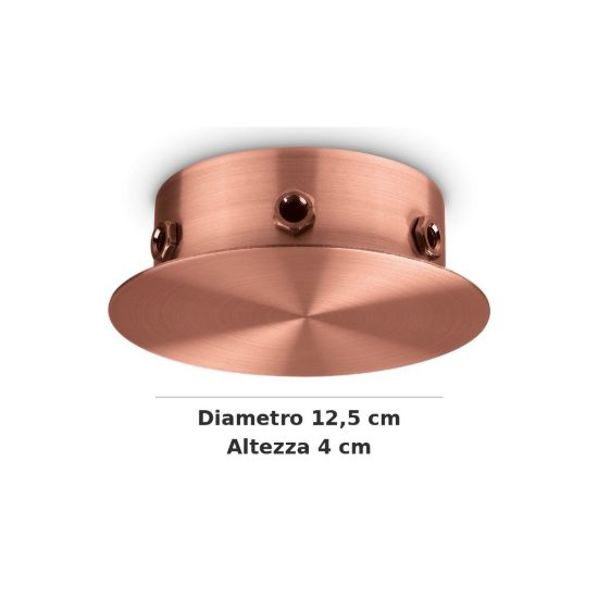 Ideal lux rosone magnetico a 6 luci 12,5cm rame