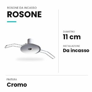 Ideal lux rosone da incasso 11cm cromo