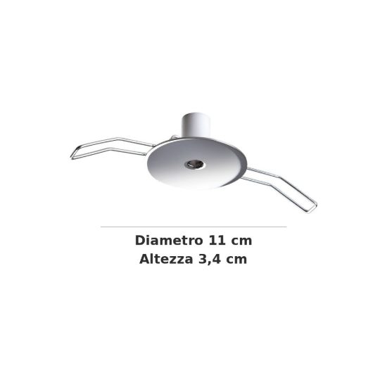 Ideal lux rosone da incasso 11cm cromo